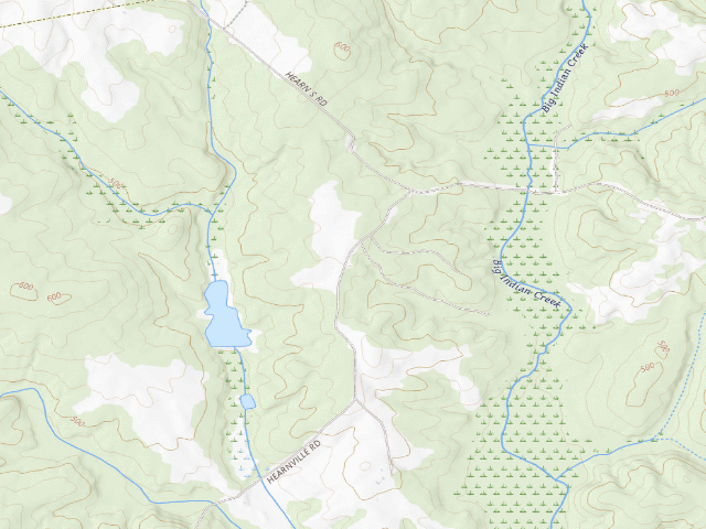 USGS topographic map of B. F. Grant WMA Primitive Campground #4