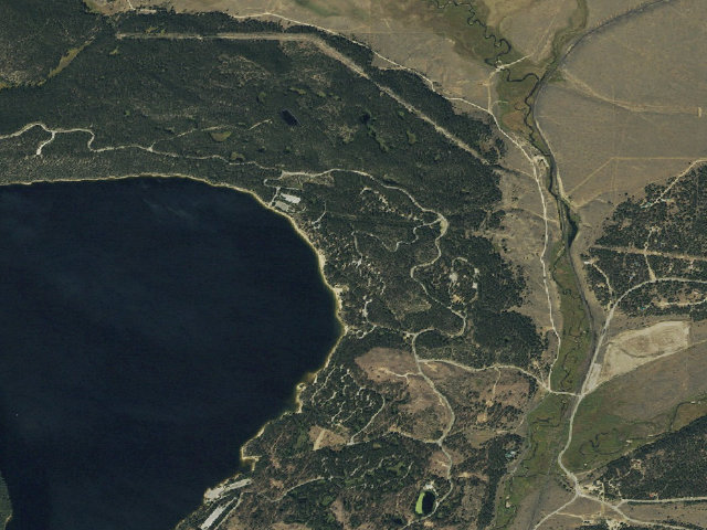 Aerial image of Baby Doe Campground