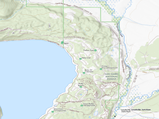 USGS topographic map of Baby Doe Campground