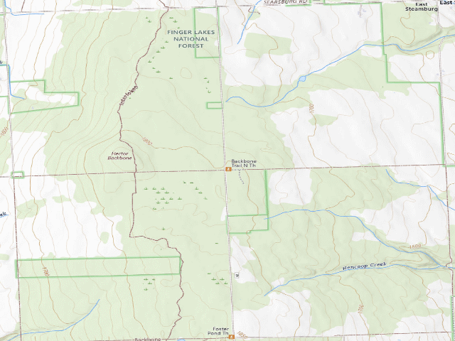 USGS topographic map of Backbone Horse Campground