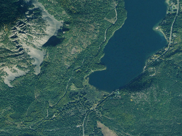 Aerial image of Bad Medicine Campground