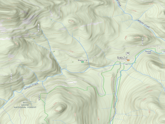 USGS topographic map of Bagby Cg