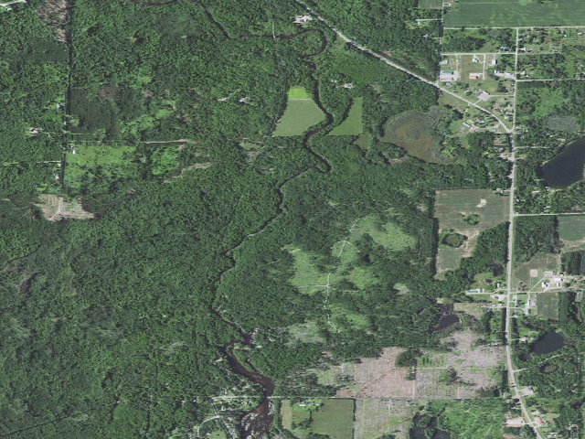 Aerial image of Bagley Rapids