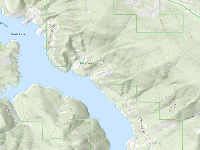 USGS topographic map of Bailey Canyon