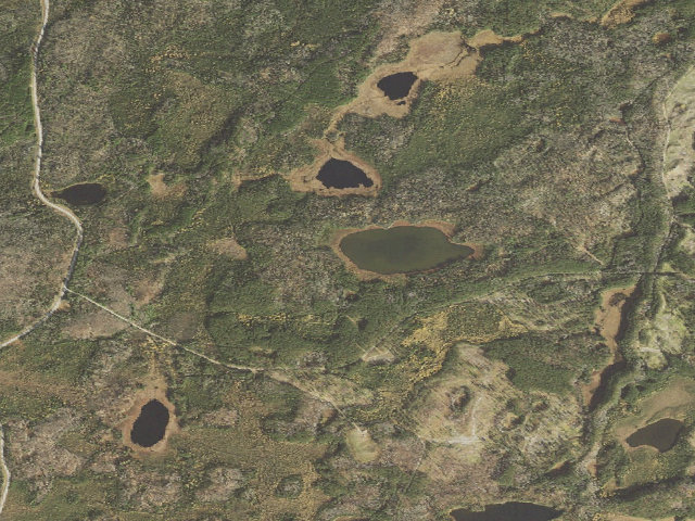 Aerial image of Baird Lake Campsite