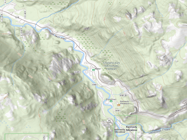 USGS topographic map of Baker