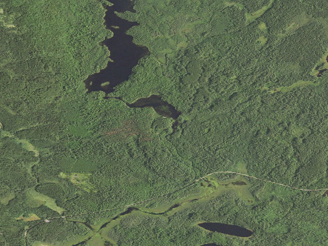 Aerial image of Baker Lake Rustic Campground