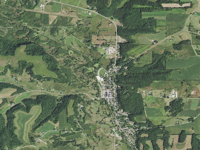 Aerial image of Baker's Field Campground