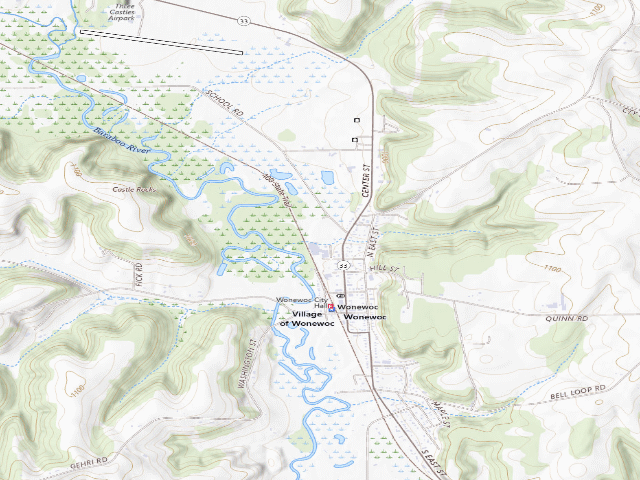 USGS topographic map of Baker's Field Campground