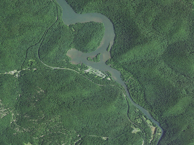 Aerial image of Bakers Run Campground