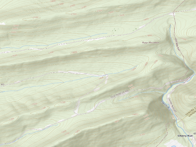 USGS topographic map of Bald Eagle State Forest roadside campsite 027 Lick Hollow Road