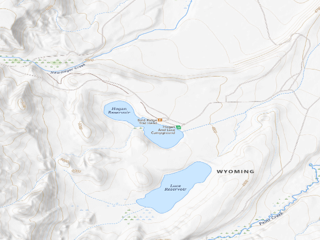 USGS topographic map of Bald Ridge Trail