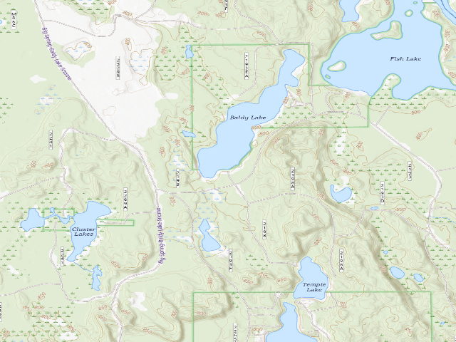 USGS topographic map of Baldy Lake Camping Area