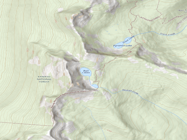 USGS topographic map of Ball Lake (Upper)