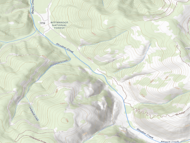 USGS topographic map of Balsam-5761-A