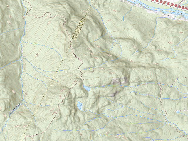 USGS topographic map of Bamforth Ridge Shelter