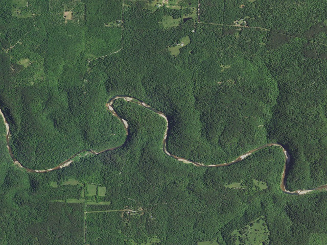 Aerial image of Baptizing Hole Campground