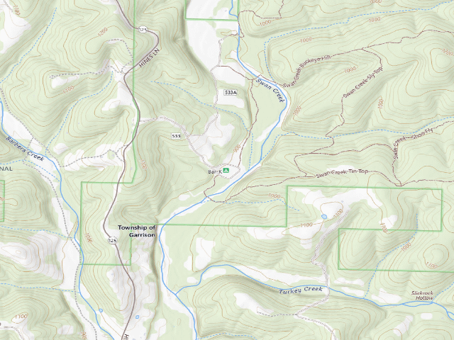 USGS topographic map of Bar-K Wrangler Camp