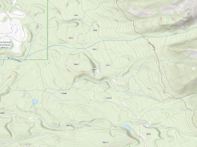 USGS topographic map of Barber Creek Road/ Foothills Trail Access