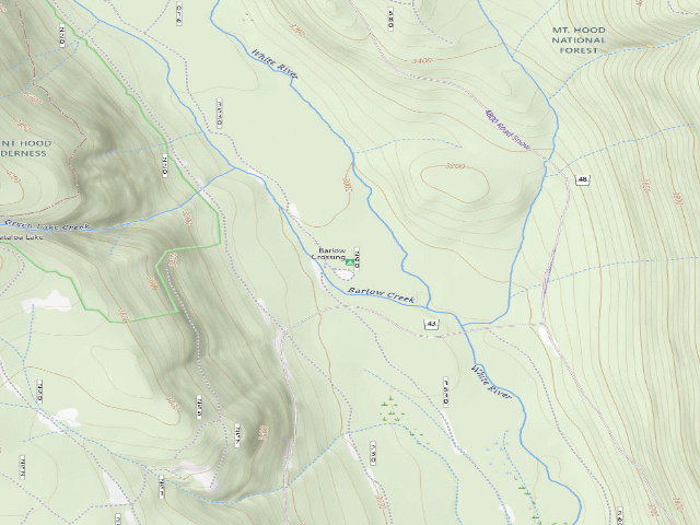 USGS topographic map of Barlow Crossing