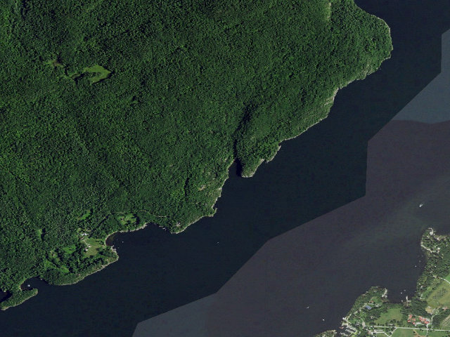 Aerial image of Barn Rock Bay Campsite [DEC #4467] (Split Rock Wild Forest)