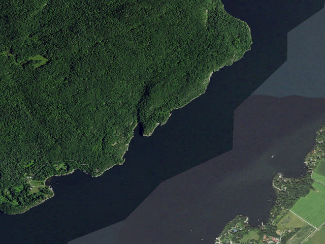 Aerial image of Barn Rock Campsite [DEC #4466] (Split Rock Wild Forest)