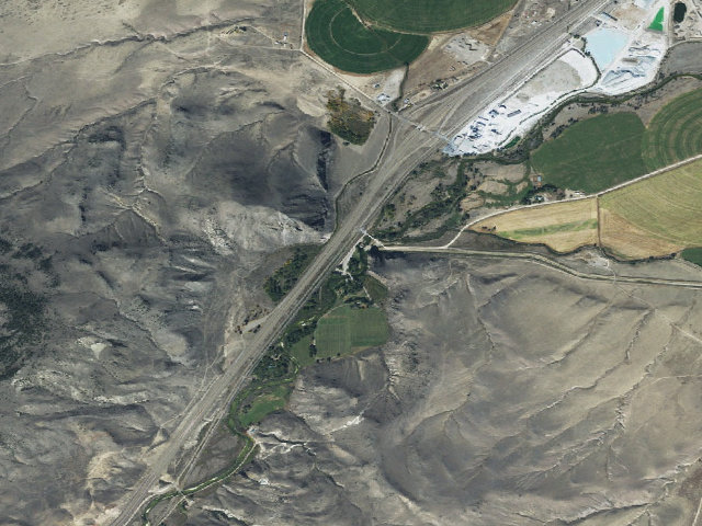 Aerial image of Barretts Diversion Dam Camping Area