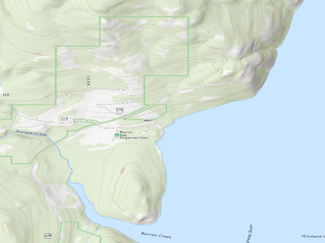 USGS topographic map of Barron Disp Site 1