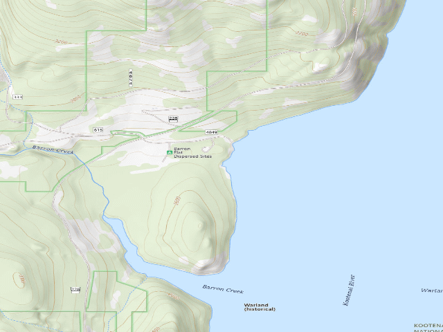 USGS topographic map of Barron Disp Site 2