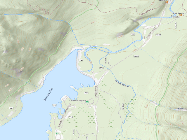 USGS topographic map of Barton Creek