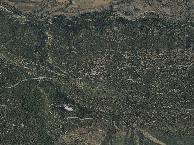 Aerial image of Barton Flats Campground