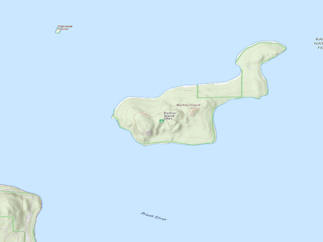 USGS topographic map of Bartoo Island Sites