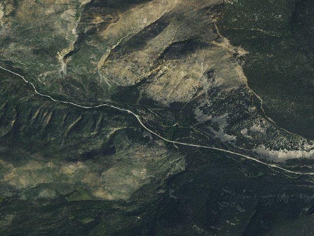 Aerial image of Basin Campground