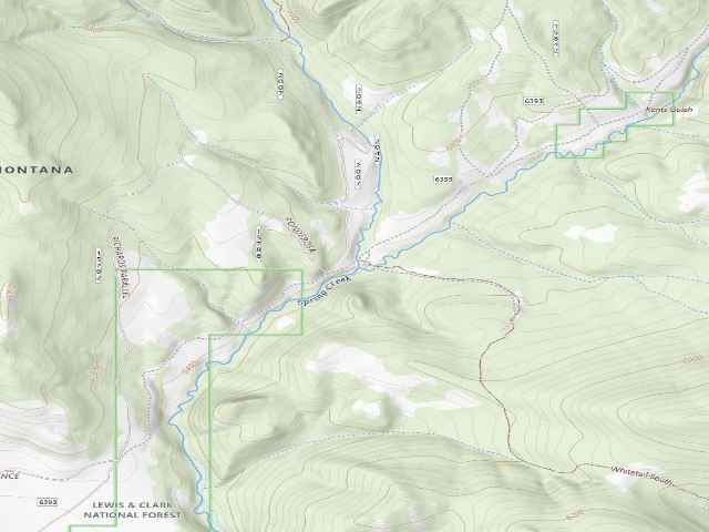 USGS topographic map of Basin Creek Rd 6393-2A