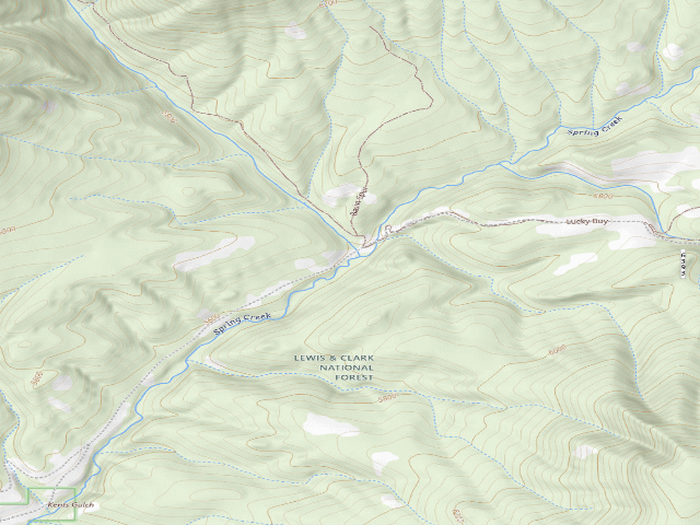 USGS topographic map of Basin Creek Rd 6393-7
