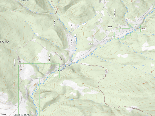 USGS topographic map of Basin Creek Rd6393-5