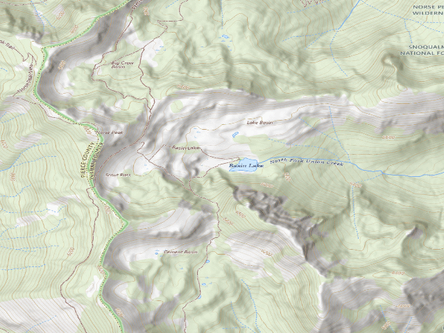 USGS topographic map of Basin Lake