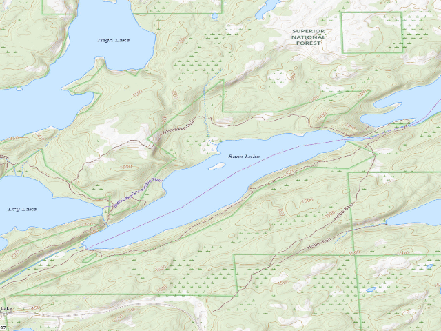USGS topographic map of Bass Lake Site 3