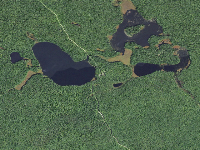Aerial image of Bass Lake State Forest Campground (Luce)