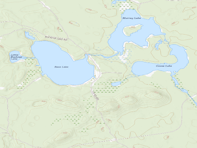 USGS topographic map of Bass Lake State Forest Campground (Luce)