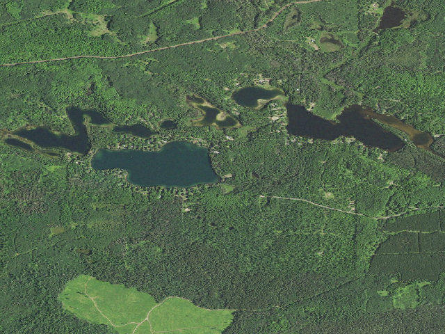 Aerial image of Bass Lake State Forest Campground (Marquette)
