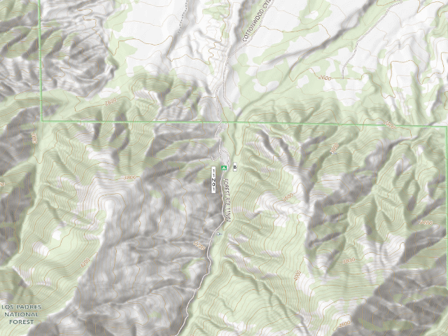 USGS topographic map of Bates Canyon