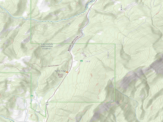 USGS topographic map of Battle Ridge