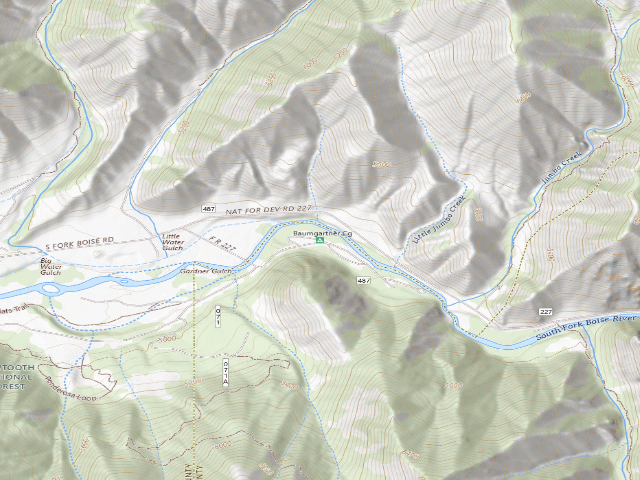 USGS topographic map of Baumgartner Cg