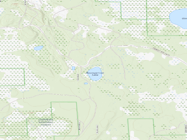 USGS topographic map of Baumgartner Lake B2