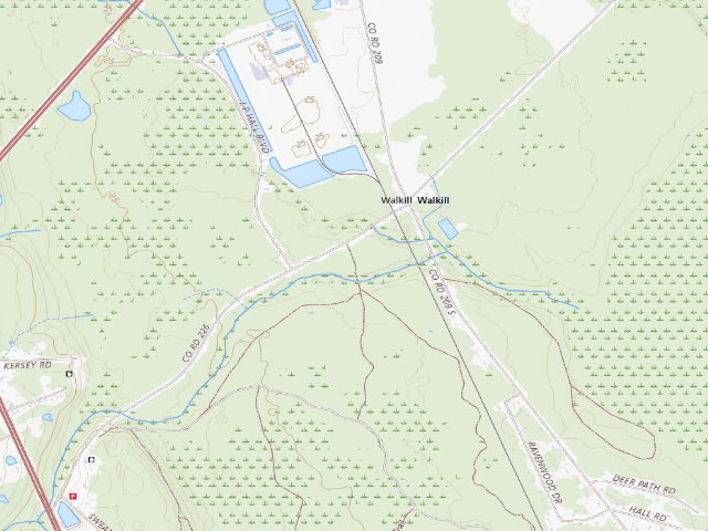 USGS topographic map of Bayard Conservation Area group campsite