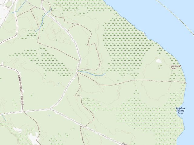 USGS topographic map of Bayard Conservation Area primitive campsite