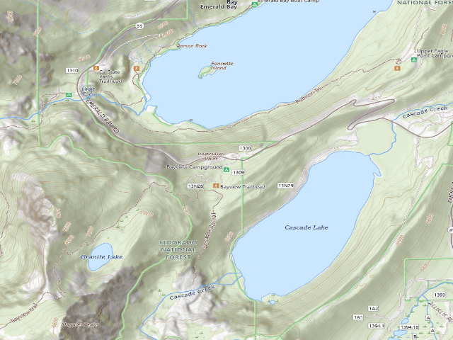 USGS topographic map of Bayview Campground
