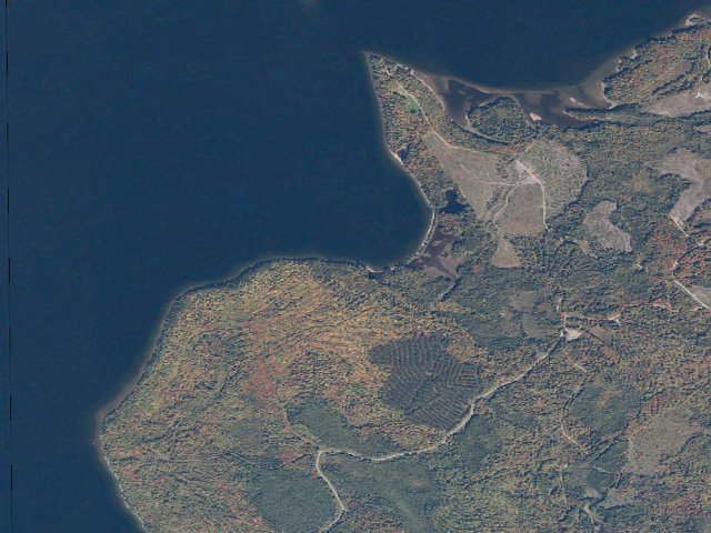 Aerial image of Beach Haven (Moosehead Lake Shoreline Public Land)