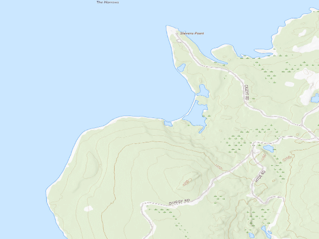 USGS topographic map of Beach Haven (Moosehead Lake Shoreline Public Land)